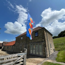 Love Festival Flag - Orange/Red