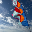 Love Festival Flag - Orange/Red