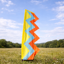 Festival flag designed to stand out outdoors