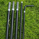 L-shaped flag pole for use with a festival flags