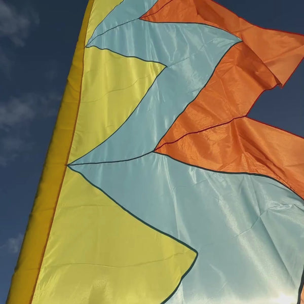 Decorative festival flag with eye-catching colour